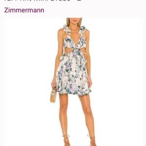 Zimmermann Floral Print Mini Dress Cassia
